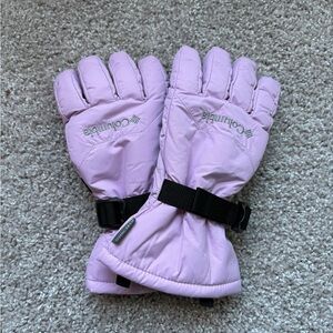 Columbia Light Purple Ski Gloves with Adjustable Strap